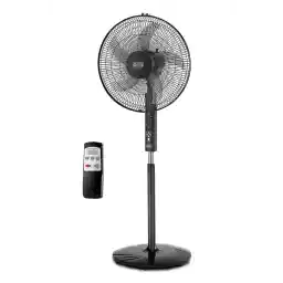 Black & Decker 60W Stand Fan 16 Inch Fan Diameter 90° Wide Swing, 3 Speeds Low/Medium/High Plus Modes And 5AS Blade With Remote Control For The Perfect Temperature FS1620R-B5 2 Years Warranty