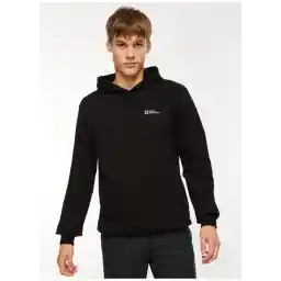 Siyah Erkek Kapüşon Yaka Sweatshirt Tommy Hoody