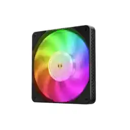 JONSBO HF1215 Performance ARGB Thin Fan, D120mm ,T:15mm, Addressable RGB sync Mainboard , FDB bearing - PWM Fan , FAN DC12V LED 5V, Shock Absorption and Low Noise, Black