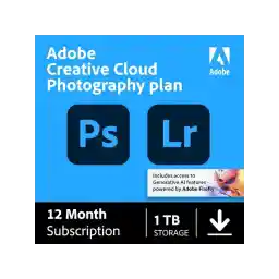 Adobe - Creative Cloud Photography Plan 1TB (1-Year Subscription) - Mac, Windows, iOS [Digital]