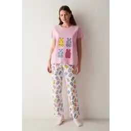 Penti Gummy Bear Pembe Pantolon Pijama Takımı