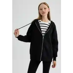 Defacto Oversize Fit Kapüşonlu Kalın Kumaş Hırka V7995az23wn