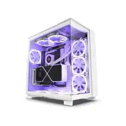 NZXT H9 Elite - All White - CM-H91EW-01 - Premium Dual-Chamber - Mid-Tower - RGB Fans - Case