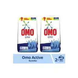 Omo Active Toz Çamaşır Deterjanı Beyazlar Ve Renkliler 9 Kg X2