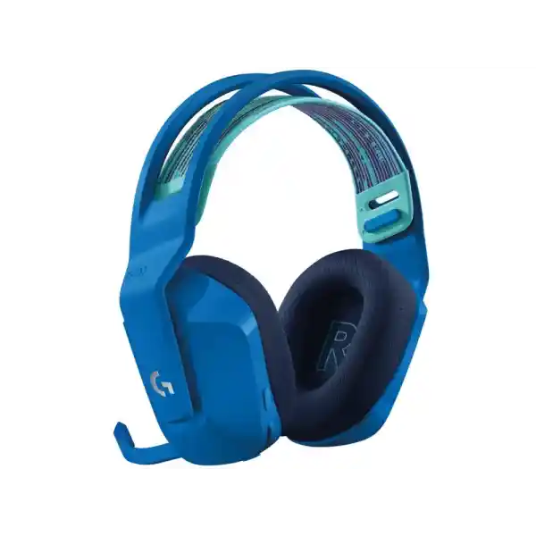 Logitech G733 LIGHTSPEED Wireless Gaming Headset with suspension headband, LIGHTSYNC RGB, Blue VO!CE mic technology and PRO-G audio drivers - Blue