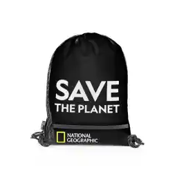 National Geographic Rucksack Saturn aus recyceltem Polyester Schwarz One Size