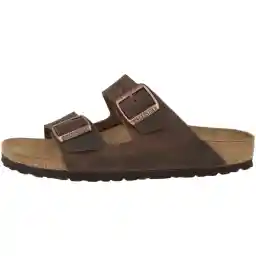 Birkenstock Arizona Damen Herren Pantolette Nubukleder geölt, Farbe:Habana, Größe:45, Weite:Normal