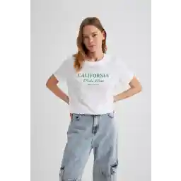 Defacto Regular Fit Bisiklet Yaka Baskılı Kısa Kollu Tişört C2582AX24SM