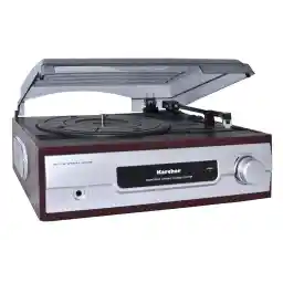Karcher Plattenspieler mit eingebauten Lautsprechern, Vinyl Schallplattenspieler, Nostalgie Retro Turntable, KA 8050