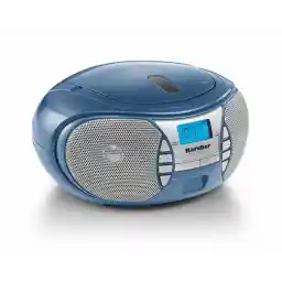 Karcher RR 5025-C tragbares CD Radio (CD-Player, UKW Radio, Batterie/Netzbetrieb, AUX-In) blau