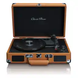 Classic Phono TT-10BN - Kofferplattenspieler mit Lautsprechern - Braun