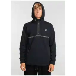 EBYFT00124 Pathfinder Pullover Siyah Erkek Kapüşon Yaka Normal Kalıp Polar Sweatshırt