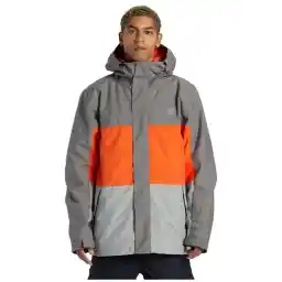 Gri - Turuncu Erkek Kapüşon Yaka Uzun Kayak Montu ADYTJ03063_DEFY JACKET