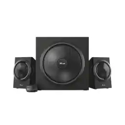 Trust Yuri 2.1 PC Lautsprecher mit Subwoofer, 120W Spitzenleistung, Schwarz