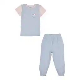 ست تی شرت آستین کوتاه و شلوار دخترانه ناربن مدل 1521506 رنگ صورتی