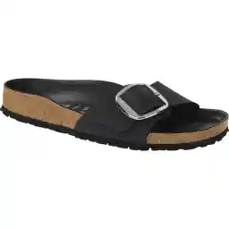 Birkenstock Madrid BIG BUCKLE FL - Damen Schuhe Pantoletten - black-hex, Größe:38 EU