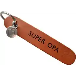 Sleutelhanger Super Opa - leer