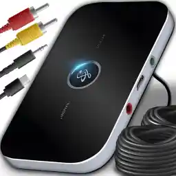 Bluetooth Sender Empfänger 2in1 Audio Transmitter Adapter Kabel Aux 3.5mm RCA Drahtloser Auto TV HiFi Lautsprecher Kopfhörer Low Latency Retoo