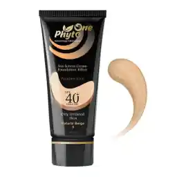 ضد آفتاب کرم پودری مناسب پوست چرب SPF40 بژ خیلی روشن فیتو وان