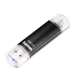 hama USB 3.0 OTG Speicherstick FlashPen "Laeta Twin" 64 GB schwarz