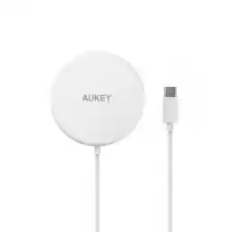 Aukey LC-A1-Whi Aircore Drahtloses Ladegerät Qi Wireless Charger 1,2m Kabel 15W Weiß