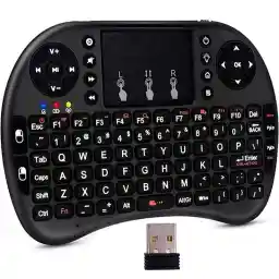 Kabelloses Mini Tastatur für Android TV BOX Smart TV PC Notebook Wireless Touch Touchpad Maus Handheld Keyboard QWERTY Minitastatur Drahtlose 2,4 GHz Retoo