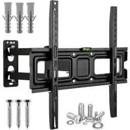 TV Wandhalterung, Max. 30kg, Neigbar & Schwenkbar für 26-55 Zoll, Universal VESA bis 400x400, für LED LCD Fernseher, Schwarz Retoo