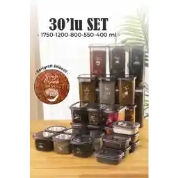 Vienev 30'lu Peggy Saklama Kabı Seti 6x(1,75 1,2 0,55 0,8 0,4 LİTRE) Serigrafi Etiketli