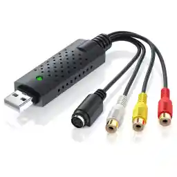 CSL USB 2.0 Audio Video Grabber, Video Audio Wandler, Neue Software Windows 11 fähig, VHS, Videoadapter zur Bearbeitung Nachbearbeitung, Vergoldete Kontakte