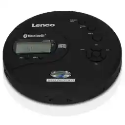 Lenco CD-300BK - Tragbarer Bluetooth® CD-MP3-Player mit Anti-Shock - Schwarz
