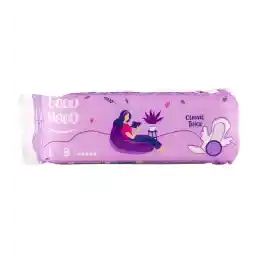 نوار بهداشتی بالدار کلاسیک ضخیم مشبک بنفش سایز بزرگ بسته 8 عددی | گود مود