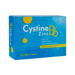 قرص روکشدار Cystine حاوی B6 و زینک بسته 60 عددی | دانا