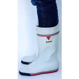 Boot laars wit - maat 40 - valt klein - witte rubberen laars - geen profiel - vlakke laars - kado vrouw - kado man - tuinlaars - modische laars -