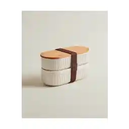 Madame Coco Magou 500ml Ahşap Kapaklı Lunch Box 2'li