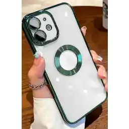 Tria Apple Iphone 11 Arkası Şeffaf Kamera Korumalı Logo Detaylı Premium Yanları Parlak Telefon Kılıfı