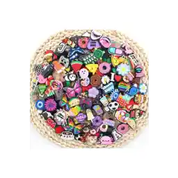 Yube Jibbitz Karışık Terlik Süsü 10 Adet (Karışık Gönderim) Tüm Terliklerle Uyumlu