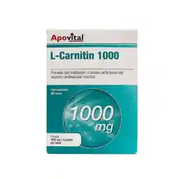 قرص ال کارنیتین 1000 میلی گرم بسته 30 عددی | آپوویتال