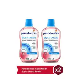 Parodontax Ekstra Ferah Alkolsüz Ağız Bakım Suyu 500ml X 2 Adet