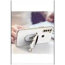 Tria Xiaomi Redmi Note 8 Kılıf Kamera Koruma Astronot Standlı Sevimli Parlak Gold Kenarlı Telefon Kılıfı