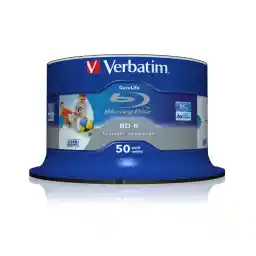 VERBATIM Blu-Ray BD-R SL Datalife HTL 25GB 6x 50er Spindel bedruckbar