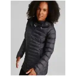 Siyah Kadın Fermuarlı Mont PackLITE Primaloft Long Hooded Jack