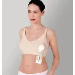 Medela 3-in-1 Voedingsbh en kolf bh voor zwangerschap borstvoeding en kolven - Zacht en met stretch - chai - maat XXL