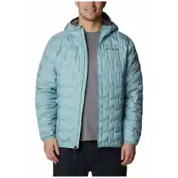 1875892460_WO0954 Açık Mavi Erkek Kapüşon Yaka Normal Kalıp Çizgili Mont