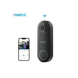 REOLINK Smart Doorbell Outdoor Camera w/Chime, 5G/2.4GHz WiFi Version, 5MP Ultra HD Night Vision, 180 Wide Angle Motion Human Detection, 2 Way Talk, Local Storage Works w/Google Assistant