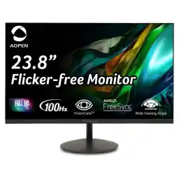 Aopen 24SA2Y HBI 23.8inch Ultra-Thin 1920x1080 100Hz Refresh rate 1ms response time AMD FreeSync Monitor, VGA, HDMI
