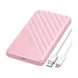 ORICO USB Type C 2.5 inch External Hard Drive Enclosure SATA 6Gbps HDD SSD Storage HDD Case Support Up to 6TB SSD UASP protocols and TRIM for PC Laptop Pink