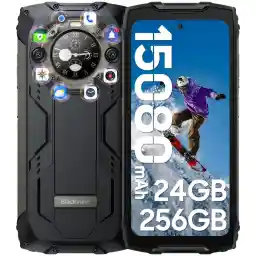 Blackview BV9300 Pro(24GB+256GB) Outdoor Smartphone Ohne Vertrag, 6.7'' FHD+ 120Hz 1.32'' Zurück Dsiplay Outdoor Handy, 15080mAh 33W, 64MP+32MP, NFC