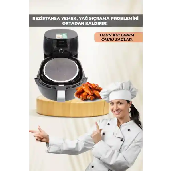 DolphFin Philips Yağ Sıçratmaz Tel, Xxl Airfryer Ve Büyük Modeller Ile Uyumlu