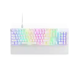 NZXT Function 2 Optical Gaming Keyboard, Linear optical switches, 8,000 Hz polling rate, Doubleshot PBT keycaps, Hot-swappable, White