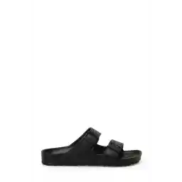 Polaris 400459.M4FX Çift Tokalı Erkek Terlik SİYAH